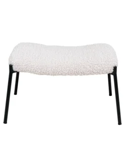 ebuy24 Lammfelle & Co<Hocker Glasgow Weiß 61 x 41 cm