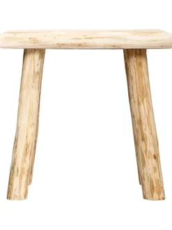 WellHome Sitzmöbel<Hocker in Beige - (B)34,5 x (H)31 x (T)23 cm
