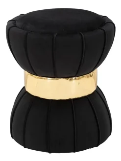 Mauro Ferretti Sitzmöbel<Hocker in Schwarz - (H)44 x Ø 40 cm