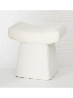 Boltze Sitzmöbel<Hocker "Lidal" in Creme - (B)32 x (H)45 cm