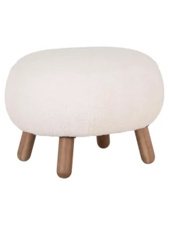 ebuy24 Lammfelle & Co<Hocker Savona Weiß 60 x 50 cm