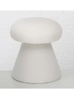 Boltze Sitzmöbel<Hocker "Tolin" in Creme - (H)44 x Ø 38 cm