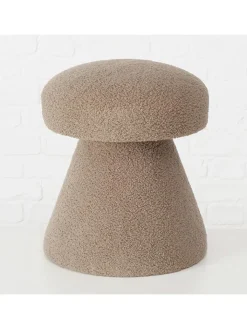 Boltze Sitzmöbel<Hocker "Tolin" in Hellbraun - (H)44 x Ø 38 cm