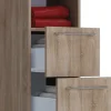 VCM Badezimmermöbel<Holz Badmöbel Midischrank Badschrank Bad Badinos S in Sonoma-Eiche (Sägerau)