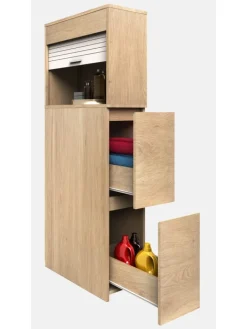 VCM Badezimmermöbel<Holz Badmöbel Nischenschrank Schublade Tasalo in Honig-Eiche