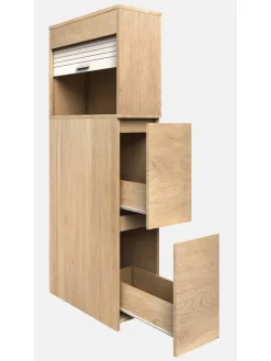 VCM Badezimmermöbel<Holz Badmöbel Nischenschrank Schublade Tasalo in Honig-Eiche