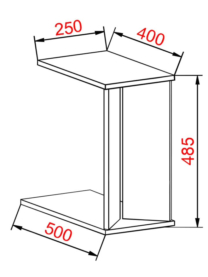 VCM Tische<Holz Beistelltisch Couchtisch Sofatisch Nachto M in Weiß / Honig-Eiche