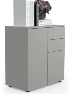 VCM Regale & Schränke<Holz Kommode Sideboard Anrichte Dalosa 4 Schublade in Grau