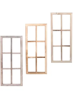 UNUS Gartendekoration<Holzfenster Dekoration Altholz in Grau