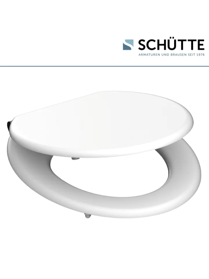 Franz Joseph Schütte Badaccessoires<Holzkern WC-Sitz WHITE, mit Absenkautomatik