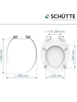 Franz Joseph Schütte Badaccessoires<Holzkern WC-Sitz WHITE, mit Absenkautomatik