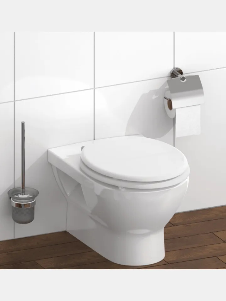 Franz Joseph Schütte Badaccessoires<Holzkern WC-Sitz WHITE, mit Absenkautomatik