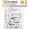 folia PAPER Kreativbedarf & Do-It-Yourself<Holzklammern in Weiß - 48 Stück
