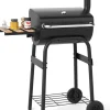 COSTWAY Grillen<Holzkohlegrill Grillwagen 84,5 x 49 x 110,5 cm in Schwarz