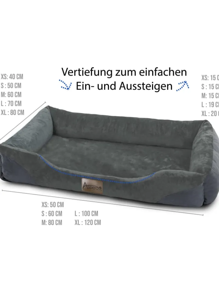 Aspero Hunde<Hundebett Hanko in Anthrazit