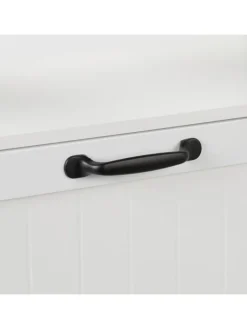 relaxdays Hunde<Hunde-Futterstation in Weiß - (B)60 x (H)42 x (T)30 cm