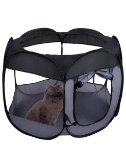 Edco Hunde<Hundegehege in Grau - (H)75 x Ø 100 cm