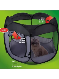 Edco Hunde<Hundegehege in Grau - (H)75 x Ø 100 cm