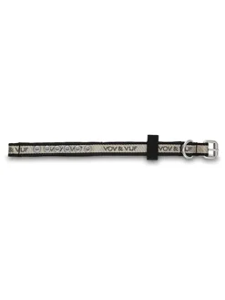 VOV & VUF Hunde<Hundehalsband in Beige/ Schwarz