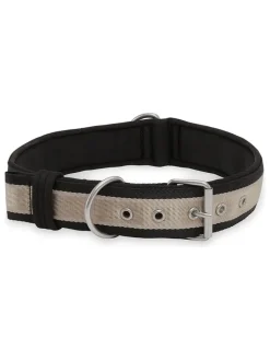 VOV & VUF Hunde<Hundehalsband in Schwarz/ Creme