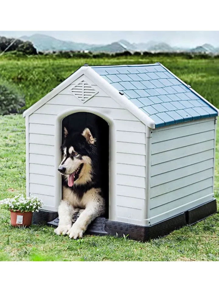 COSTWAY Hunde<Hundehütten M in Weiß