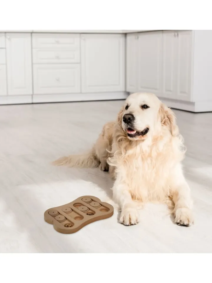 relaxdays Hunde<Hunde-Intelligenzspielzeug in Natur