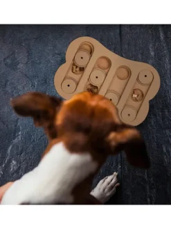 relaxdays Hunde<Hunde-Intelligenzspielzeug in Natur