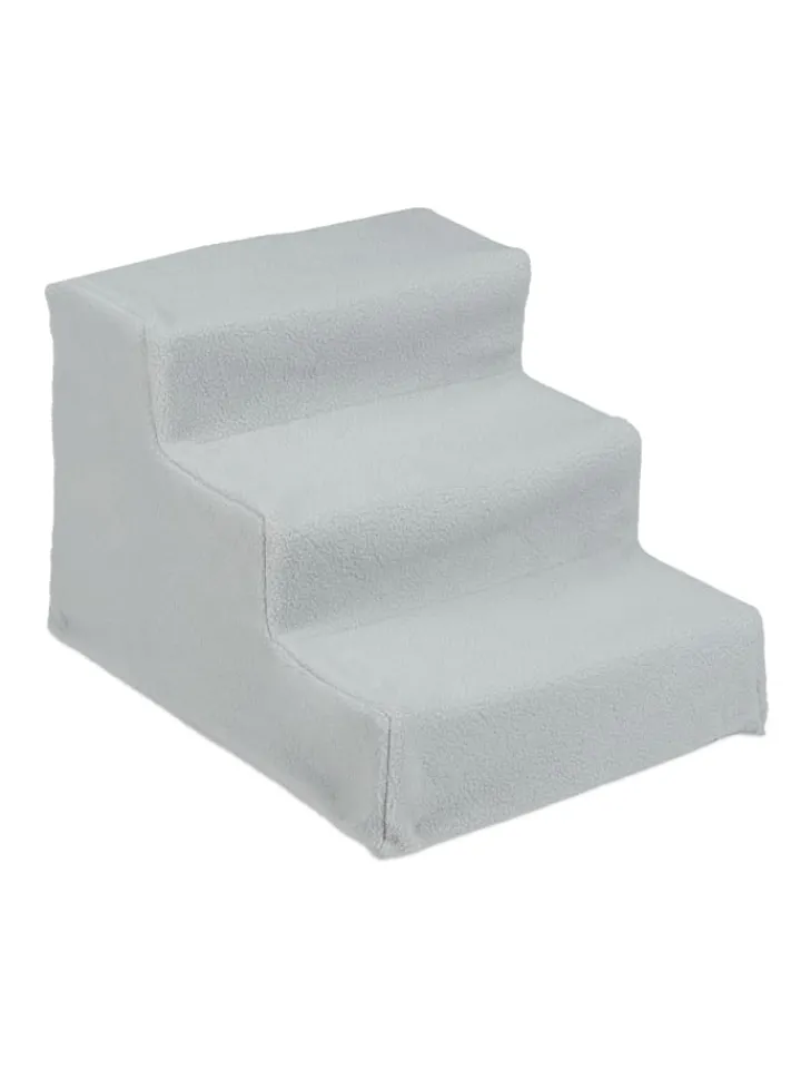relaxdays Hunde<Hundetreppe in Grau - (B)35x (H)30 x (T)45 cm