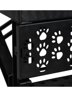 relaxdays Hunde<Hundetreppe in Grau - (B)35x (H)30 x (T)45 cm