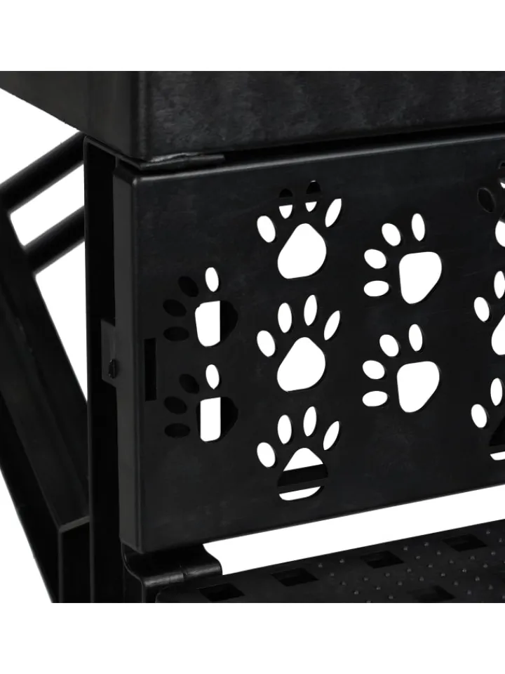 relaxdays Hunde<Hundetreppe in Grau - (B)35x (H)30 x (T)45 cm