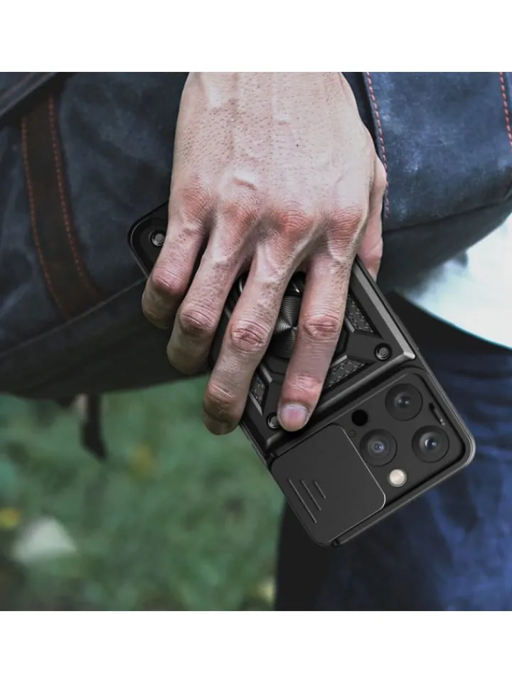 COFI 1453 Smartphones & Zubehör<Hybrid Armor Camshield Bumper Handyhülle Hülle mit Ring kompatibel mit in Rosa