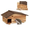 relaxdays Pflanzen & Zubehör<Igelhaus in Braun - (B)46 x (H)24 x (T)33,5 cm