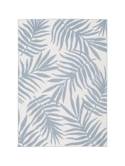 Pergamon Outdoorteppiche<In & Outdoor Teppich Flachgewebe Marbella Blätter in Blau