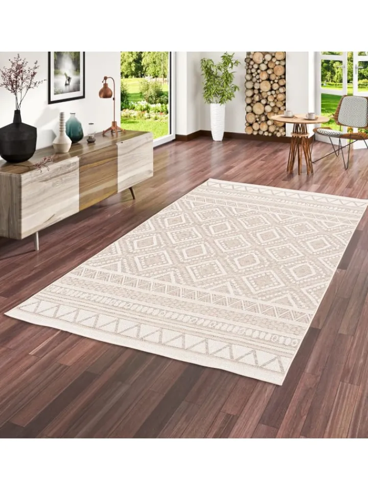 Pergamon Outdoorteppiche<In & Outdoor Teppich Flachgewebe Ottawa Ethno in Beige