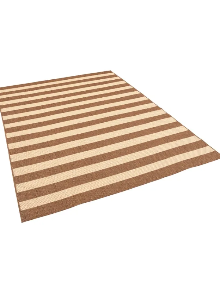 Pergamon Outdoorteppiche<In & Outdoor Teppich Flachgewebe Valencia Streifen in Beige