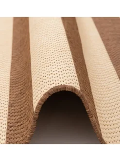 Pergamon Outdoorteppiche<In & Outdoor Teppich Flachgewebe Valencia Streifen in Beige
