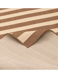 Pergamon Outdoorteppiche<In & Outdoor Teppich Flachgewebe Valencia Streifen in Beige