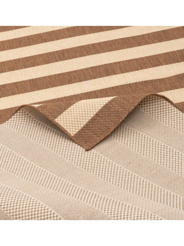 Pergamon Outdoorteppiche<In & Outdoor Teppich Flachgewebe Valencia Streifen in Beige
