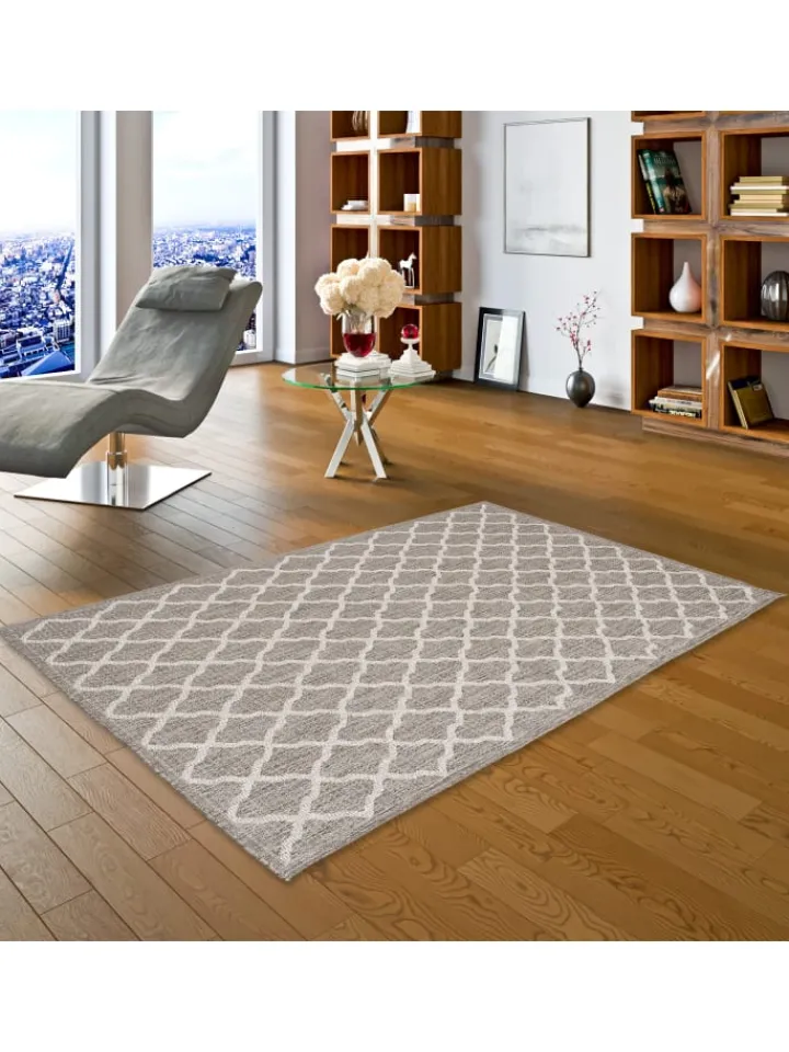 Pergamon Outdoorteppiche<In & Outdoor Teppich Flachgewebe Valencia Modern in Grijs