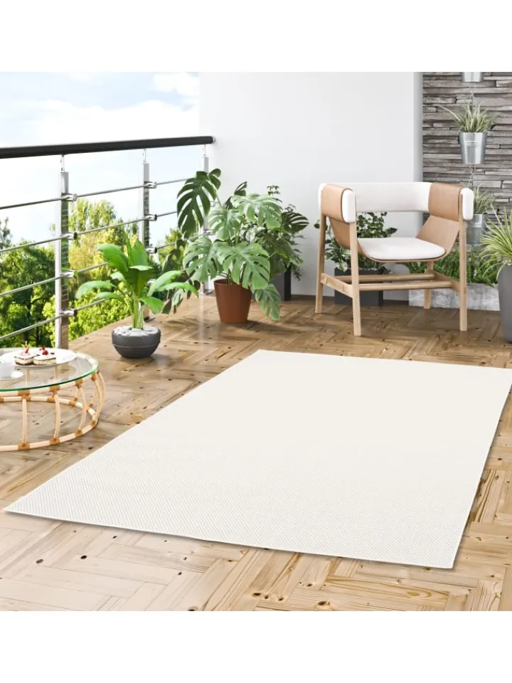 Pergamon Outdoorteppiche<In & Outdoor Teppich Flachgewebe Valencia Mix in Creme