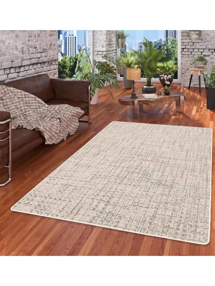 Snapstyle Outdoorteppiche|Teppiche & Fußmatten<In & Outdoor Teppich Flachgewebe Oslo Karo Modern in Creme