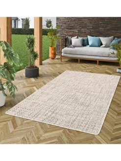 Snapstyle Outdoorteppiche|Teppiche & Fußmatten<In & Outdoor Teppich Flachgewebe Oslo Karo Modern in Creme