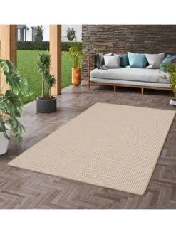 Snapstyle Outdoorteppiche<In & Outdoor Teppich Flachgewebe Oslo Karo Modern in Beige