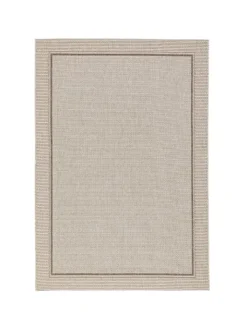 Pergamon Outdoorteppiche<In & Outdoor Teppich Natur Panama Bordüre in Grijs