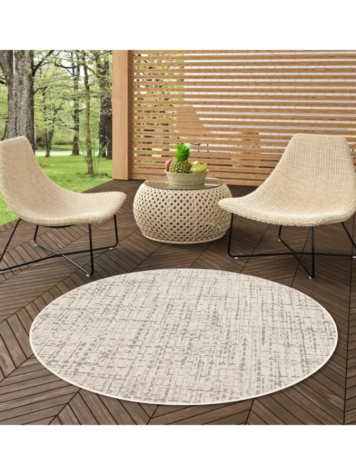 Snapstyle Outdoorteppiche<In & Outdoor Teppich Oslo Trend Rund in Creme