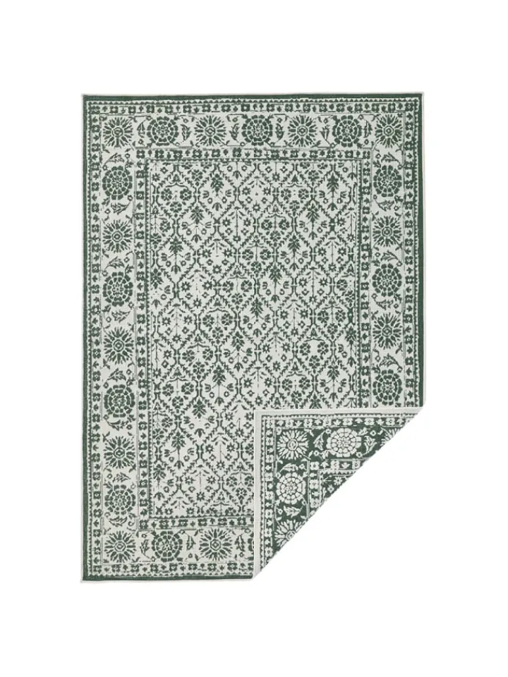 NORTHRUGS Teppiche & Fußmatten<In- & Outdoor Wendeteppich Curacao Grün Creme