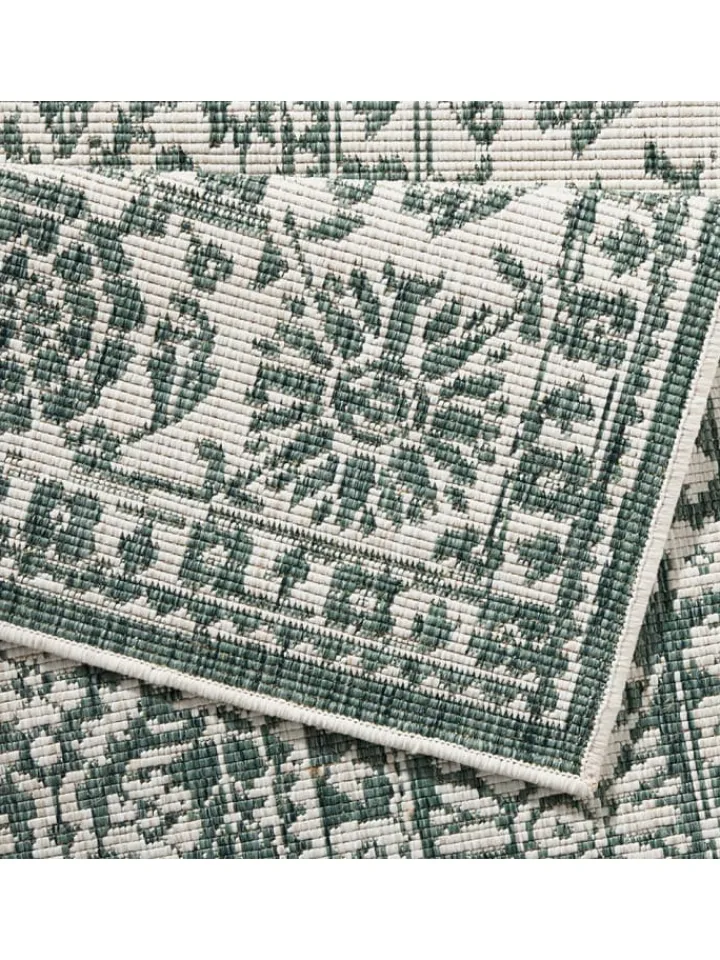 NORTHRUGS Teppiche & Fußmatten<In- & Outdoor Wendeteppich Curacao Grün Creme