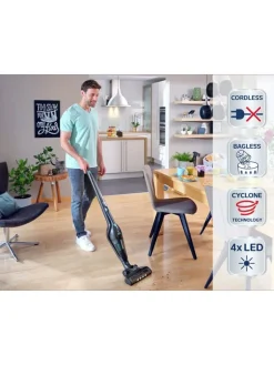 Leifheit Staubsauger|Klima & Haushalt<2in1 Akku-Staubsauger "RotaroPowerVac" in Schwarz