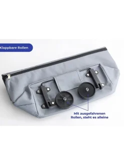 Wenko Einkaufstaschen & -Trolleys<2in1 Einkaufstrolley in Hellblau - (B)32 x (H)50 x (T)15 cm
