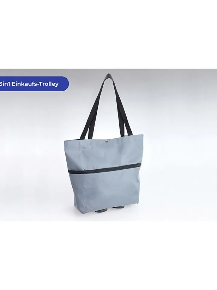 Wenko Einkaufstaschen & -Trolleys<2in1 Einkaufstrolley in Hellblau - (B)32 x (H)50 x (T)15 cm